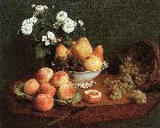 Henri Fantin-Latour Flowers and Fruit on a Table France oil painting artist